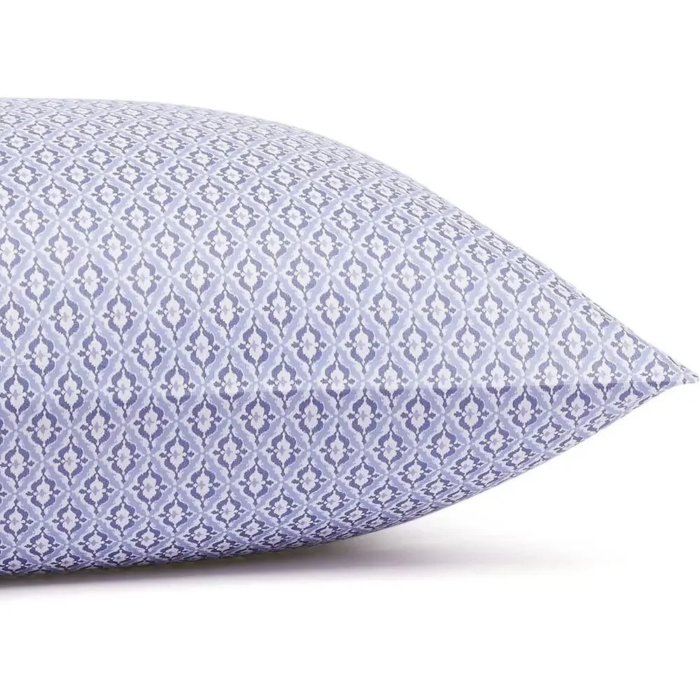Amazon Basic Twin 3-Piece Microfiber Bed Sheet Set Blue Damask Soft Wrinkle-Free